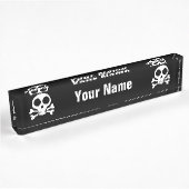 Porte-nom Pour Bureau Conception de crâne de pirate