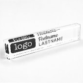 Porte-nom Pour Bureau Conception d'entreprise de base avec logo et emplo