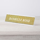 Porte-nom Pour Bureau Conception d'or d'arrière - plan (Devant)