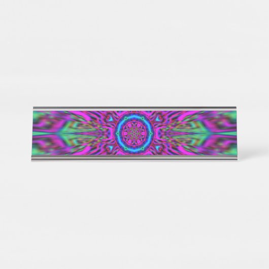Porte-nom Pour Bureau conception mandala (Devant)