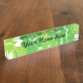 Porte-nom Pour Bureau Conception ouvrière irlandaise de shamrock (Taille)