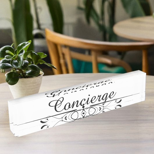 Porte-nom Pour Bureau Concierge