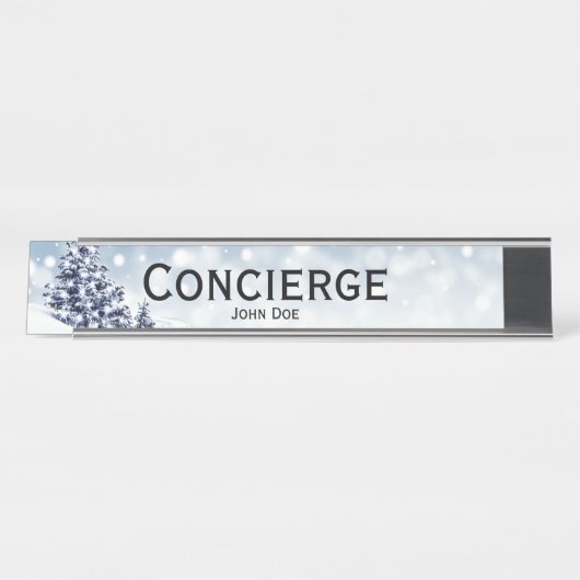 Porte-nom Pour Bureau Concierge Édition de Noël (Devant)