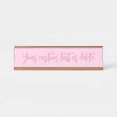 Porte-nom Pour Bureau Conscience du cancer du sein mois script personnal (Devant)