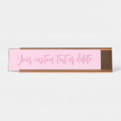 Porte-nom Pour Bureau Conscience du cancer du sein mois script personnal (Devant)