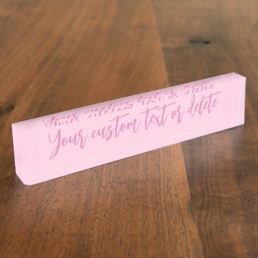 Porte-nom Pour Bureau Conscience du cancer du sein mois script personnal (Taille)
