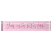 Porte-nom Pour Bureau Conscience du cancer du sein mois script personnal (Devant)