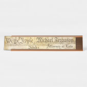 Porte-nom Pour Bureau Constitution d'Etats-Unis de mandataire (Devant)