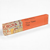 Porte-nom Pour Bureau CONSTRUCTION ARCHITECTURALE rouge jaune orange