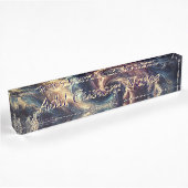Porte-nom Pour Bureau Consultant Art Abstrait Moderne