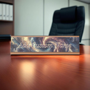 Porte-nom Pour Bureau Consultant Art Abstrait moderne