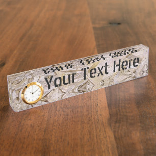 Porte-nom Pour Bureau Cool super-duper OSB Plywood Print