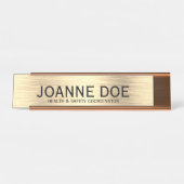 Porte-nom Pour Bureau Coordinateur élégant en santé et sécurité (Devant)