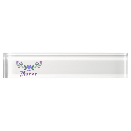 Porte-nom Pour Bureau Copie croisée de point d'infirmière (Devant)