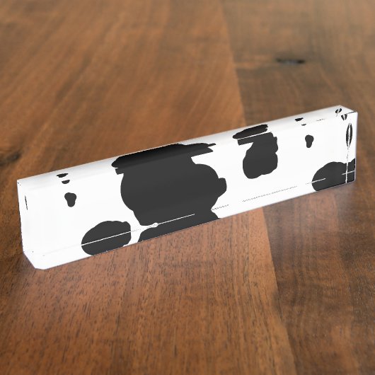 Porte-nom Pour Bureau Copie de vache (Taille)