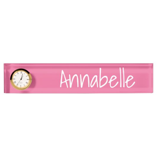 Porte-nom Pour Bureau Corail clair (Devant)