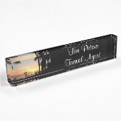 Porte-nom Pour Bureau Coucher de soleil à Cabo