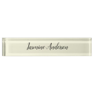 Porte-nom Pour Bureau Couleur Beige minimaliste moderne professionnelle
