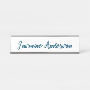 Porte-nom Pour Bureau Couleur bleu océan minimaliste moderne
