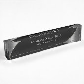 Porte-nom Pour Bureau Couleur Noir Et Argent