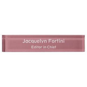 Porte-nom Pour Bureau Couleur or rose Plain élégant minimaliste moderne