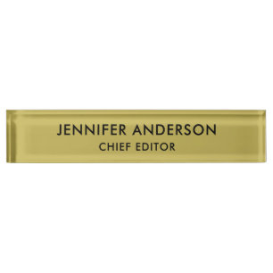 Porte-nom Pour Bureau Couleur Or Vegas Classique Professionnel Simple