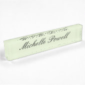 Porte-nom Pour Bureau Couleur Pastel Clair Moderne Script Tendance