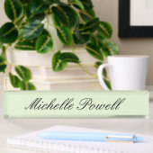 Porte-nom Pour Bureau Couleur Pastel Clair Moderne Script Tendance
