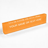 Porte-nom Pour Bureau Couleur simple orange