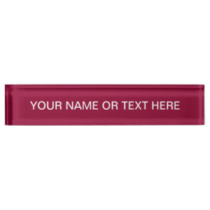 Porte-nom Pour Bureau Couleur solide bordeaux