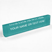 Porte-nom Pour Bureau Couleur solide Turquoise