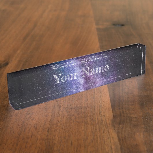 Porte-nom Pour Bureau Couleurs claires de la voie lactée (Taille)