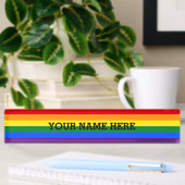 Porte-nom Pour Bureau COULEURS DE DRAPEAU PLANCHES + votre texte