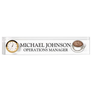 Porte-nom Pour Bureau Coupe de Seattle Washington de café Latte Barista