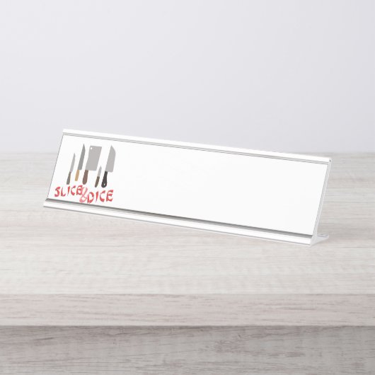 Porte-nom Pour Bureau Couper Et Couper (Devant)