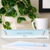 Porte-nom Pour Bureau Couple de motoneige