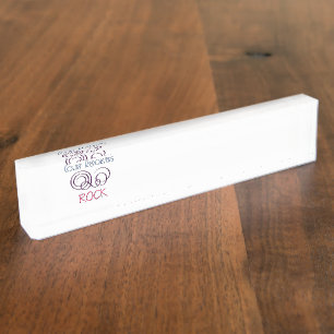 Porte-nom Pour Bureau Court Reporters Rock