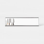 Porte-nom Pour Bureau Couteaux de chef (Devant)