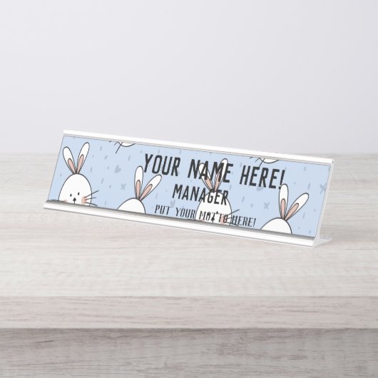 Porte-nom Pour Bureau Coutrelles 0320 (Devant)