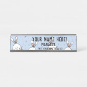 Porte-nom Pour Bureau Coutrelles 0320 (Devant)