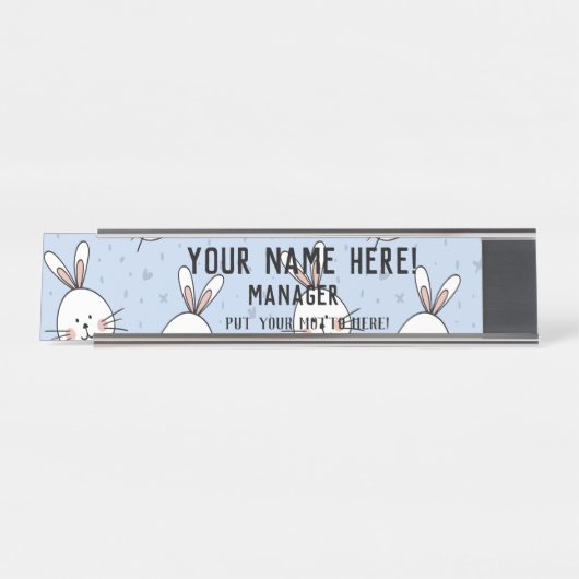 Porte-nom Pour Bureau Coutrelles 0320 (Devant)