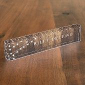 Porte-nom Pour Bureau Coutume en bois rustique de signe de nom de (Taille)