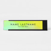 Porte-nom Pour Bureau Coutume vert clair (Devant)