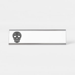 Porte-nom Pour Bureau Crâne à sucre
