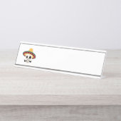 Porte-nom Pour Bureau Crâne espagnol (Devant)