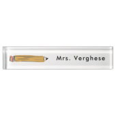 Porte-nom Pour Bureau Crayon personnalisé (Devant)