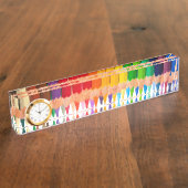 Porte-nom Pour Bureau Crayons colorés (Taille)
