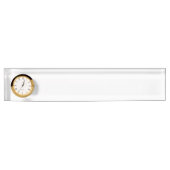 Porte-nom Pour Bureau Create Your Own Design Nameplate with Clock (Devant)