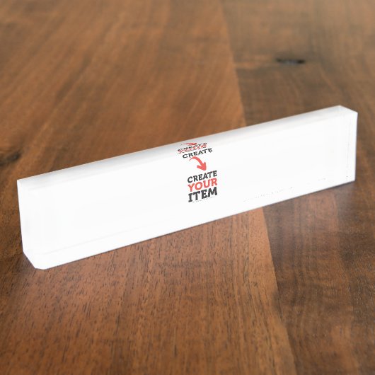 Porte-nom Pour Bureau CREATE-YOUR-OWN DIY Custom upload your design (Taille)