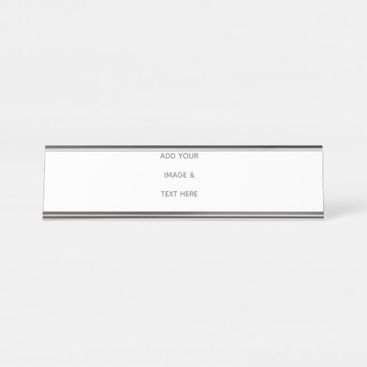 Porte-nom Pour Bureau Create Your Own white  (Devant)